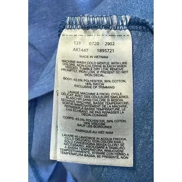 Columbia Women's Size Large Cades Cape Blue Tank Top Split Lower Back - Picture 5 of 7